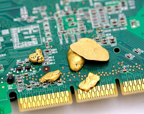 gold in electronic board